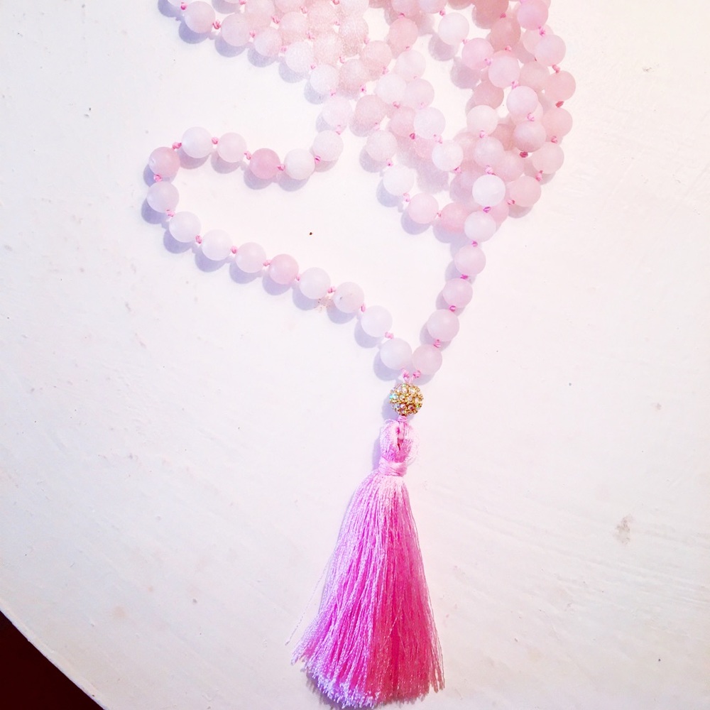Rose Quartz Mala Necklace